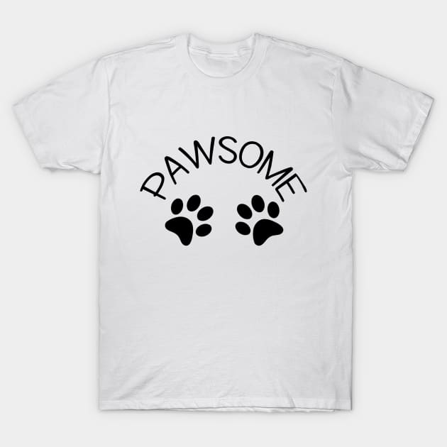 COOL PAWSOME PAW PRINT DESIGN DOG CAT PET LOVERS T-Shirt by CreativeLimes